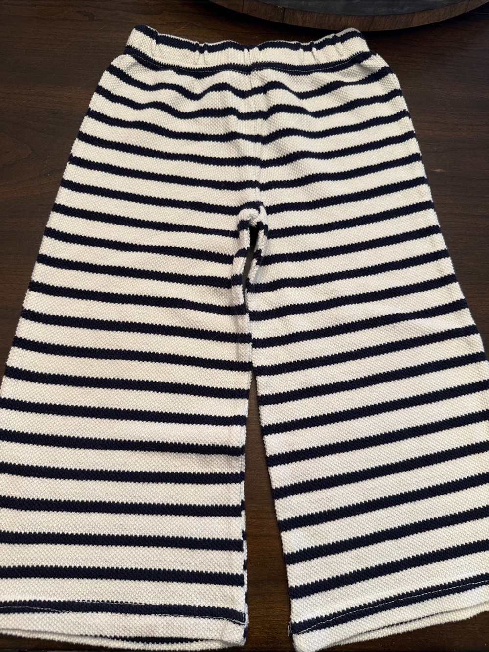 Kids Black and White Striped Pajama Pants